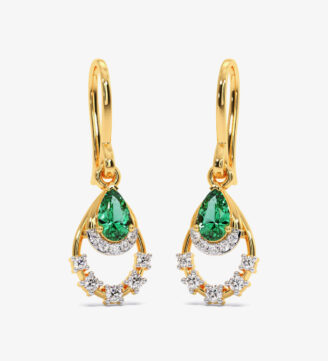 Verdant Splendour Diamond Dangle Earrings